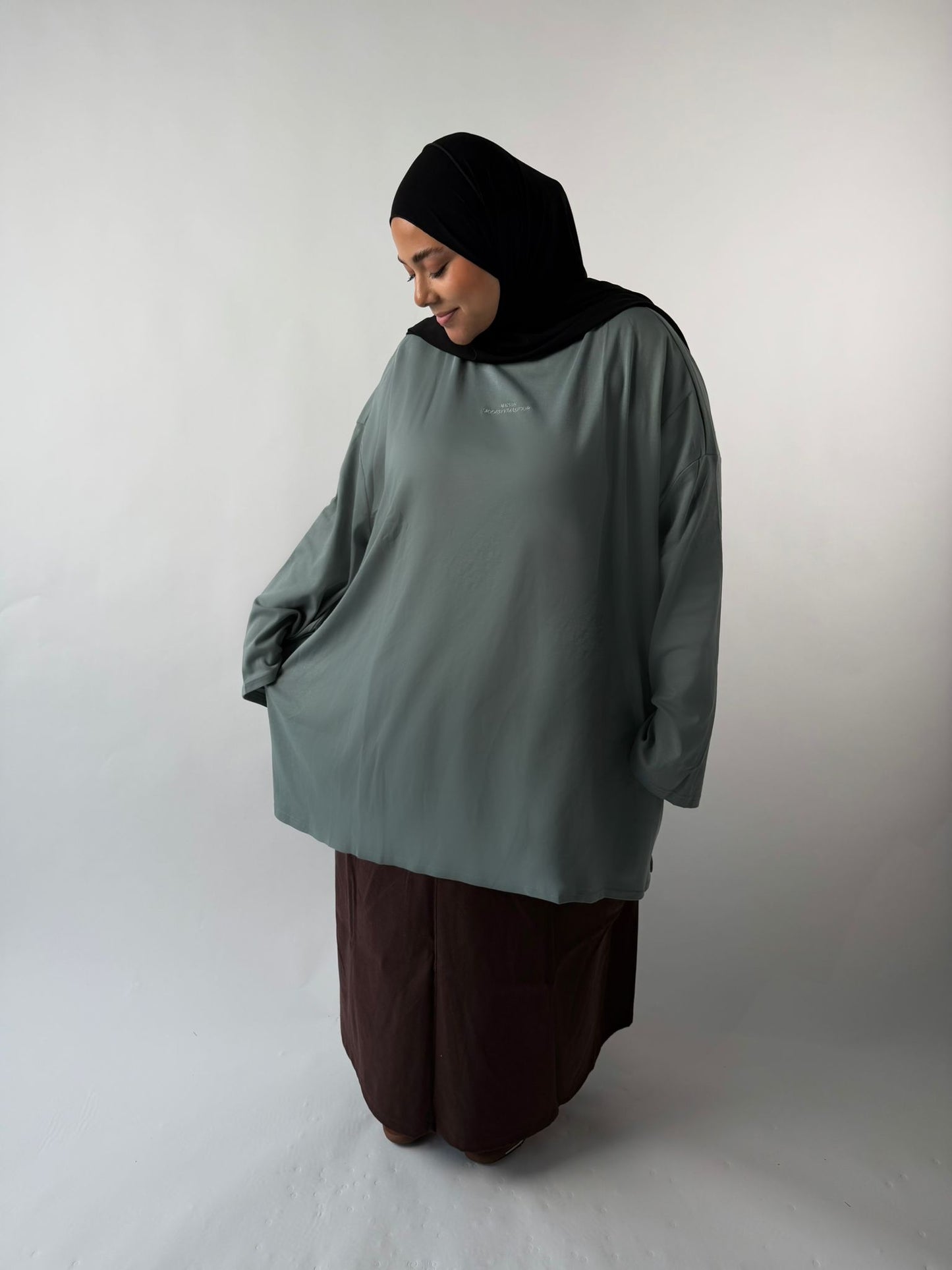 TEE SHIRT PYEONHAN VERT BLEU CLAIR