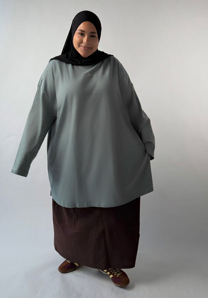 TEE SHIRT PYEONHAN VERT BLEU CLAIR