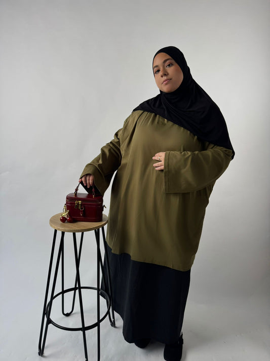 TEE SHIRT PYEONHAN VERT KAKI