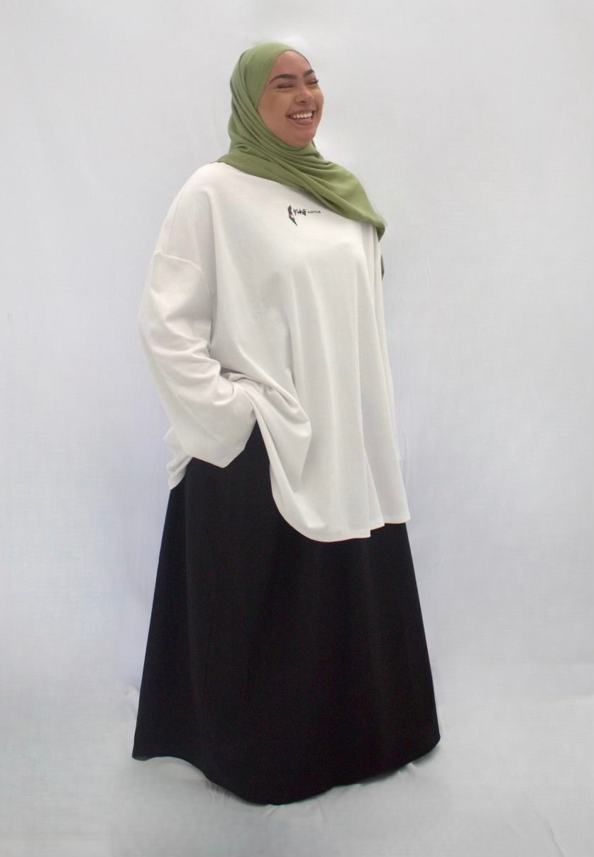 PALESTINE OVERSIZE TEE SHIRT WHITE