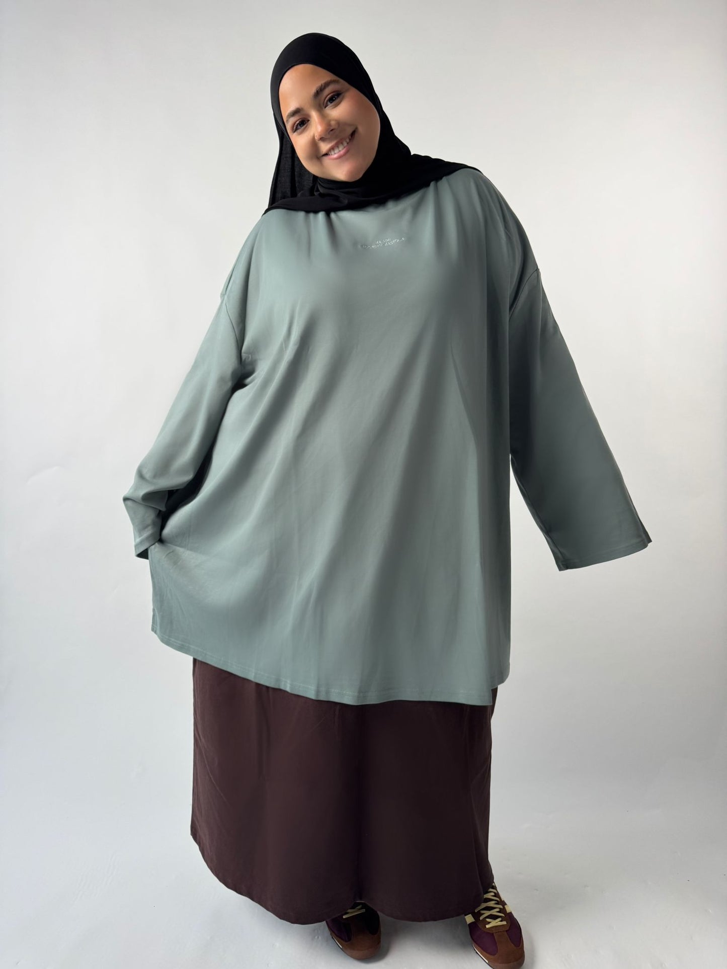 TEE SHIRT PYEONHAN VERT BLEU CLAIR